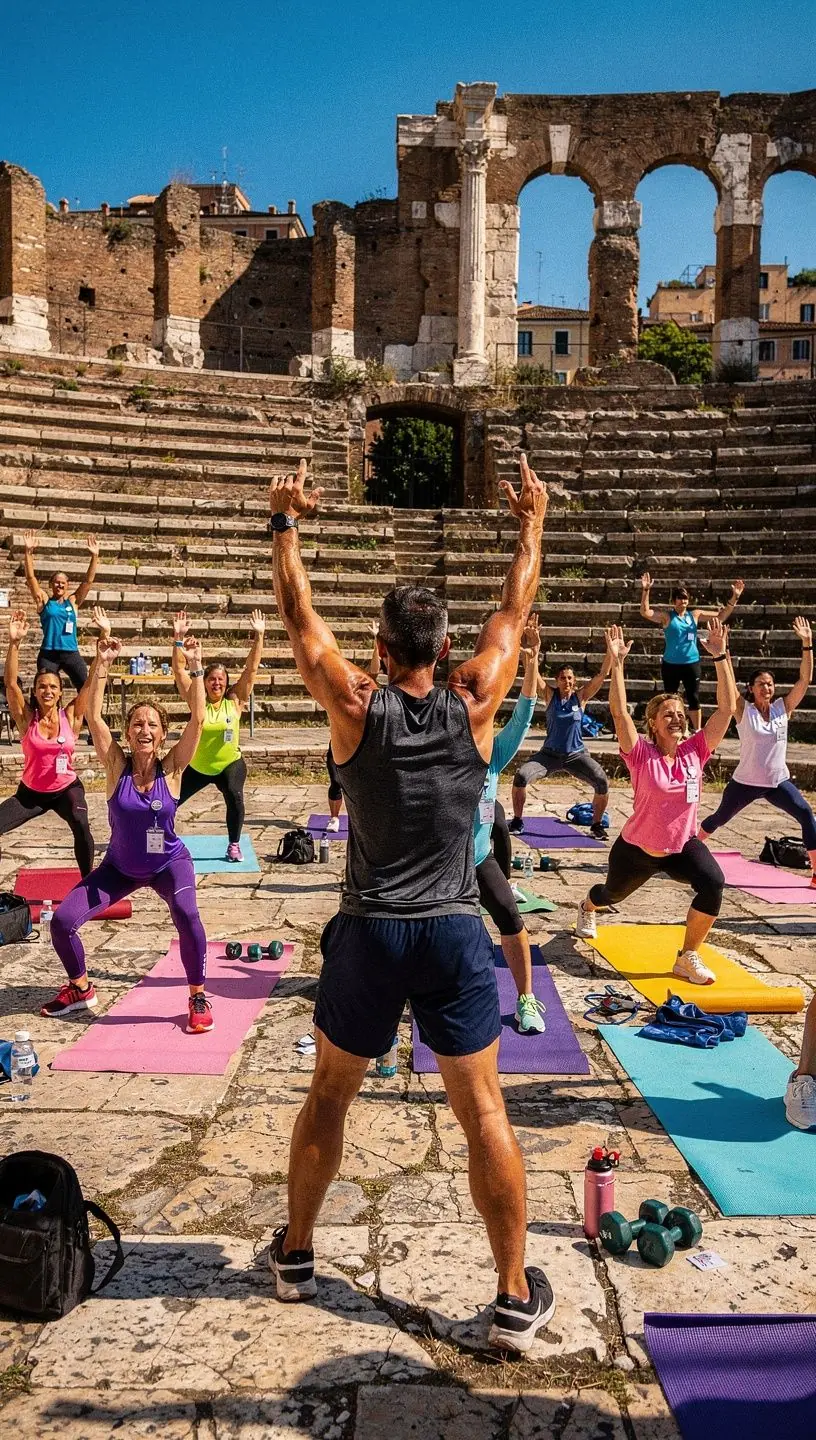Esercizi di forza eseguiti da un atleta mentre un allenatore osserva e corregge la postura.