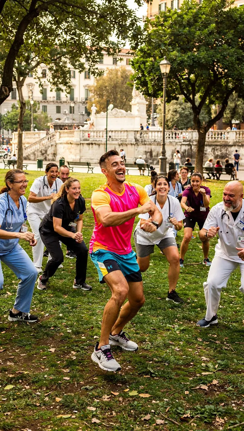 Esercizi di forza eseguiti da un atleta con pesi in un ambiente sportivo.